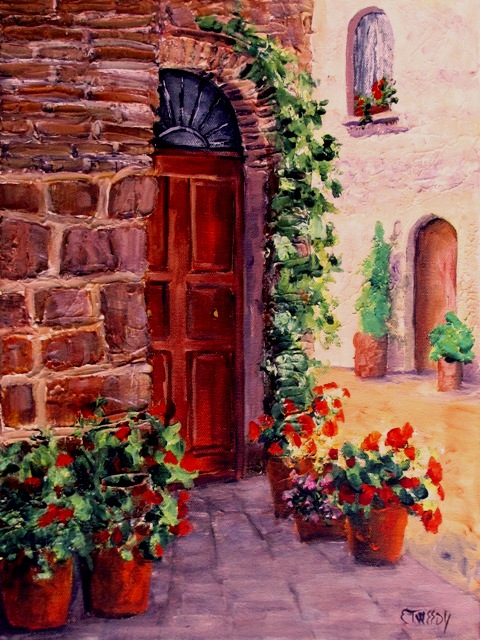 Elaine Tweedy - Doorway in Tuscany (SOLD)