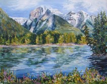 Elaine Tweedy - Johnson Lake in October, Banff National Park
