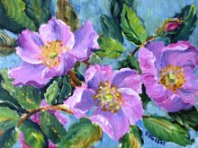 Elaine Tweedy - Alberta Wild Rose I (SOLD)