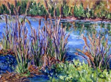 Elaine Tweedy - Cattails Along the Battle River (SOLD)