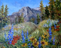 Elaine Tweedy - Mountain Wildflowers - Waterton National Park, AB (sold)