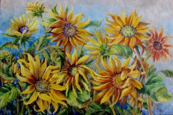 Elaine Tweedy - Amor de Girasol (Sunflower Love) (commission) (sold)