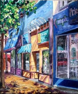 Elaine Tweedy - Summer Morning on Whyte     (SOLD)