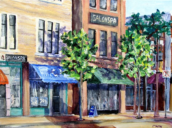 Elaine Tweedy - Afternoon Shadows - Corner of 104 St (SOLD)