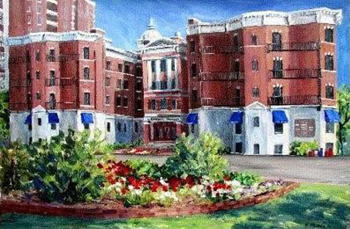 Elaine Tweedy - Evening at the LeMarchand Mansion (SOLD)