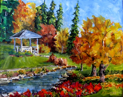 Elaine Tweedy - Fall at Devonian Botanic Gardens (sold)