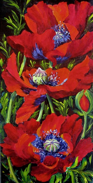 Elaine Tweedy - Poppy Trio (SOLD)