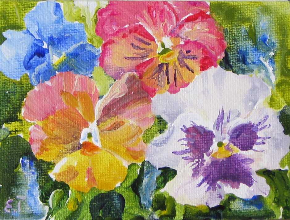 Elaine Tweedy - Sweet Pansies