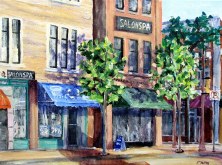 Elaine Tweedy - Afternoon Shadows - Corner of 104 St (SOLD)